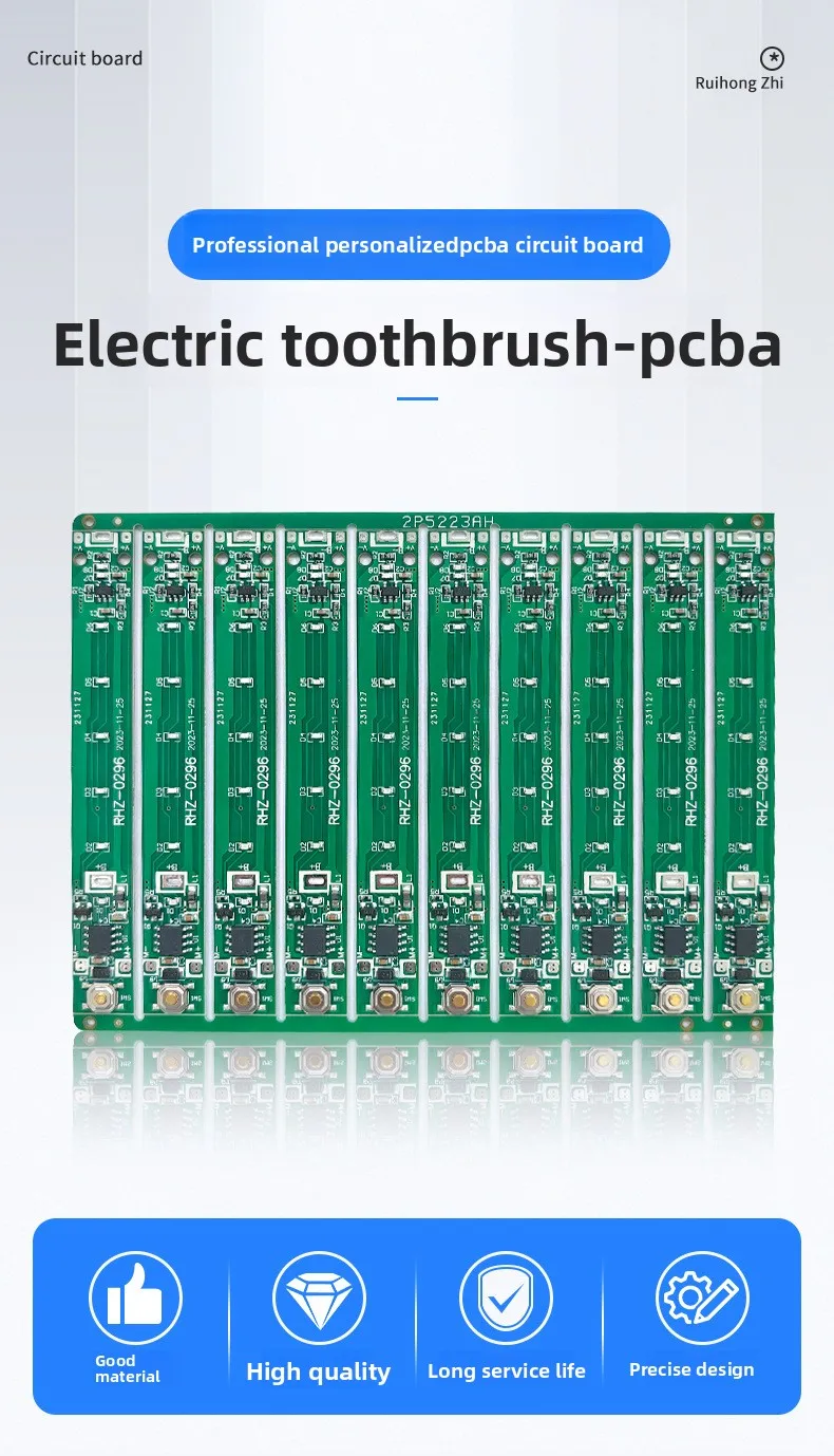 Electric Toothbrush PCBA Mainboard Solution Design for Adults and Children Made in China