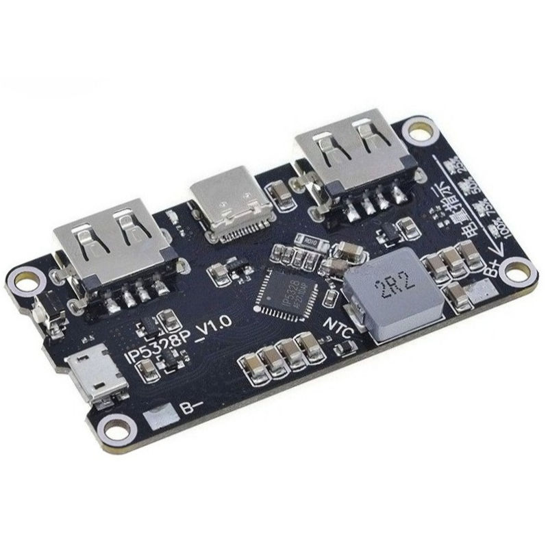 IP5328P Bidirectional Fast Charge Power Bank Mainboard 3.7V to 5V 9V 12V Boost Module 4-Port USB-C PD QC 3.0 DIY PCBA Module