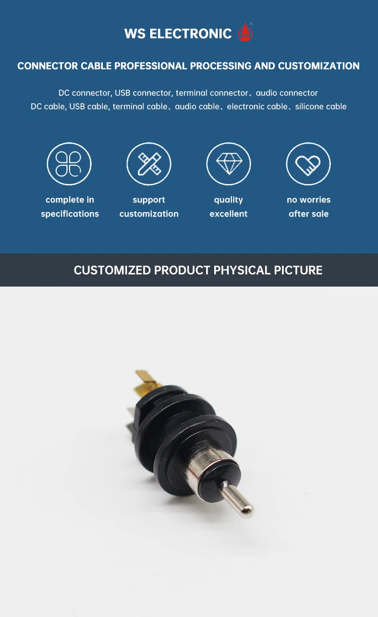 Good Quality Circular Connectors Hair Dressing Rotary Plugs 2 Pins Power Supply Plugs Swivel Connectors for Hair Straighter