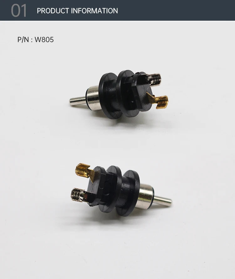 Good Quality Circular Connectors Hair Dressing Rotary Plugs 2 Pins Power Supply Plugs Swivel Connectors for Hair Straighter