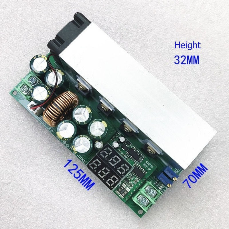 High Efficiency 600W DC-DC Adjustable Buck-Boost Converter 12V-80V Constant Current Voltage Power Module for LED Solar Charging