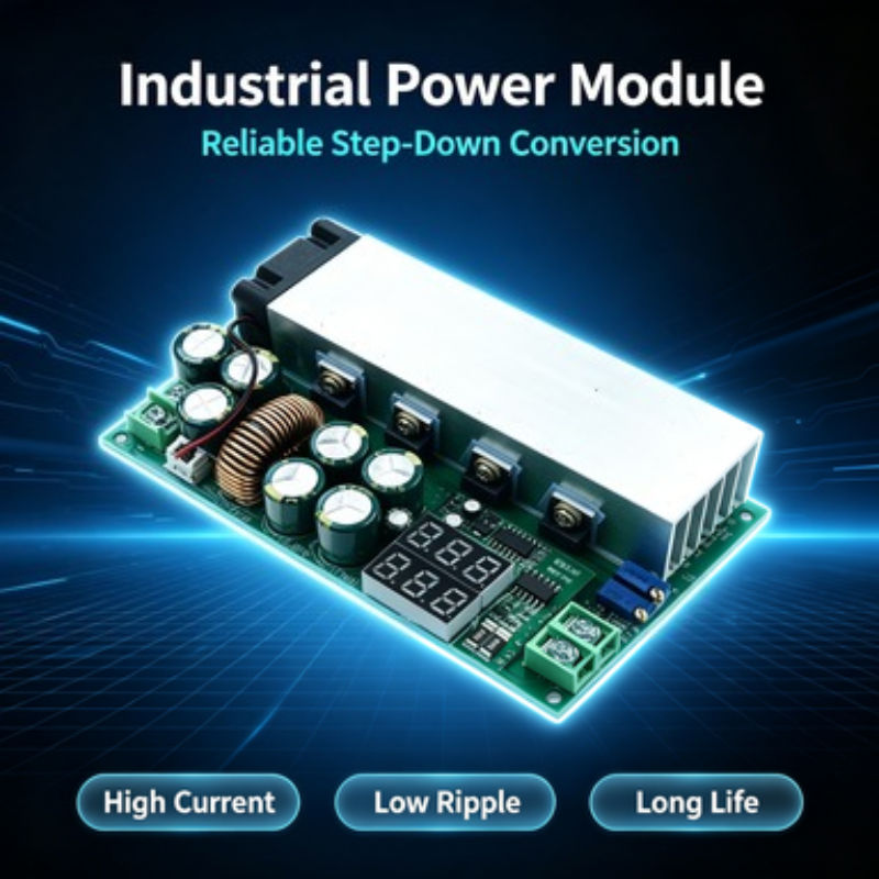 High Efficiency 600W DC-DC Adjustable Buck-Boost Converter 12V-80V Constant Current Voltage Power Module for LED Solar Charging