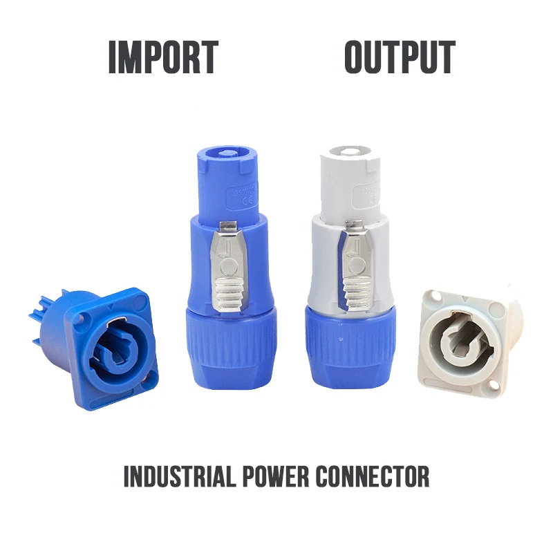 Factory Wholesale XLR Plugs XLR Sockets 20A 3-pin Panel Professional Audio Power Plug Connectors for Electric Amplifier Cables
