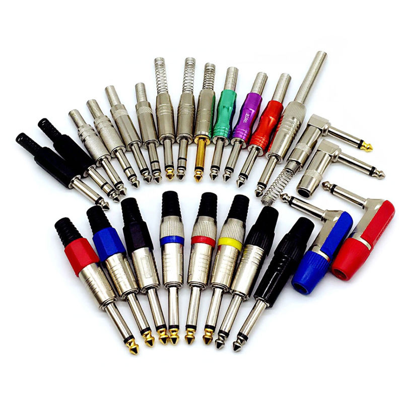 Professional Grade Musical Instruments Accessories TRS TS 1/4 Inch 6.5mm Stereo Jack 6.5mm Male Plug 6.3mm 6.35mm Connectors