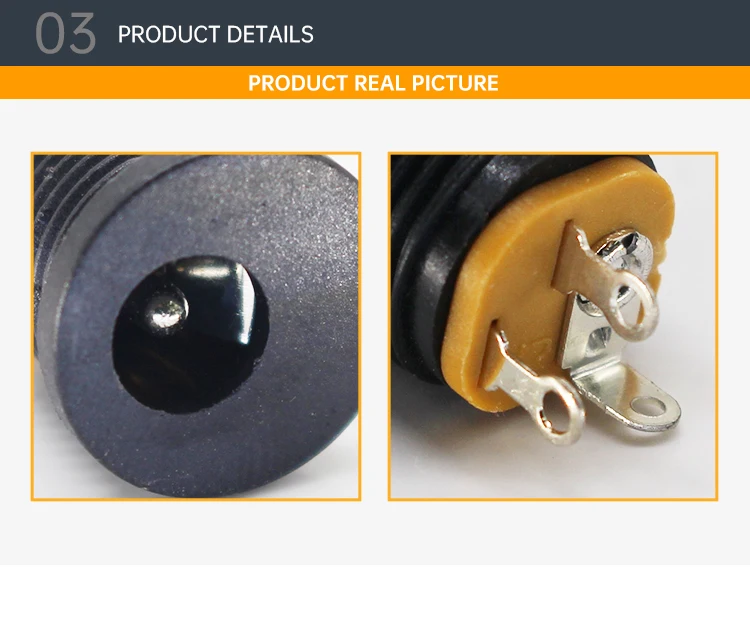 DC022 5521 5525 DC Power Socket With Threaded Screws Audio Socket SMT 5.5*2.1/2.5 mm Charging Supply Dc Power Female Connector