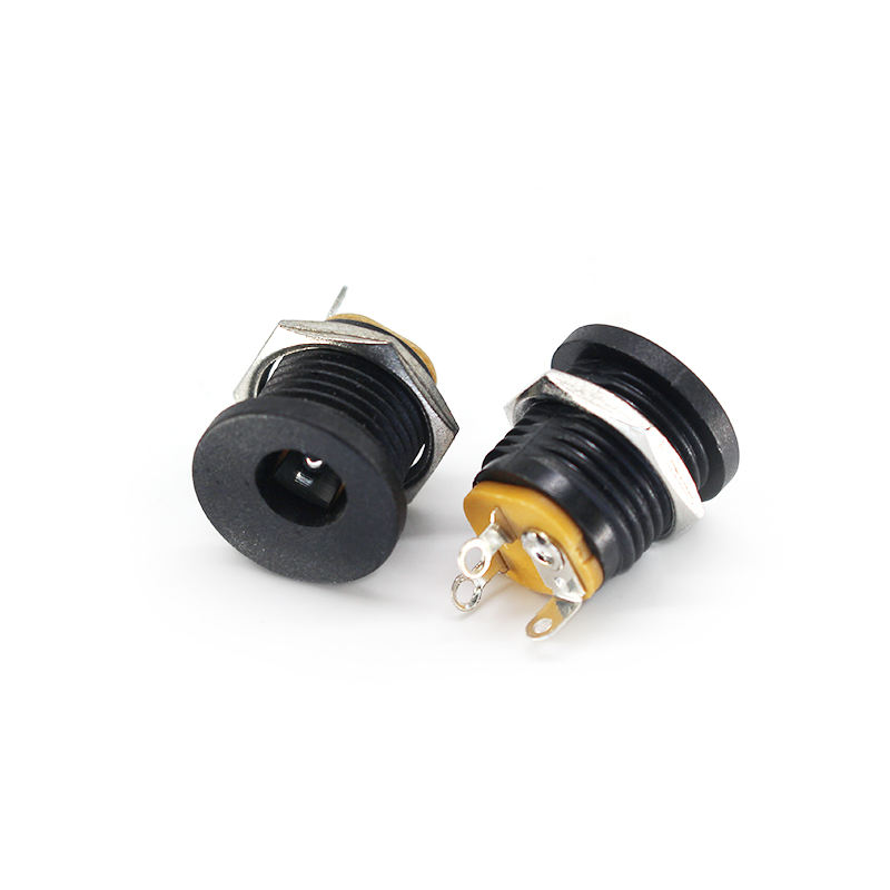 DC022 5521 5525 DC Power Socket With Threaded Screws Audio Socket SMT 5.5*2.1/2.5 mm Charging Supply Dc Power Female Connector