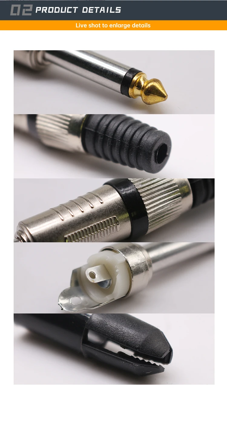 6.35mm plug Factory Direct Sales Metal 1/4 6.3mm Plug  for Speaker Mono Speaker JT3079