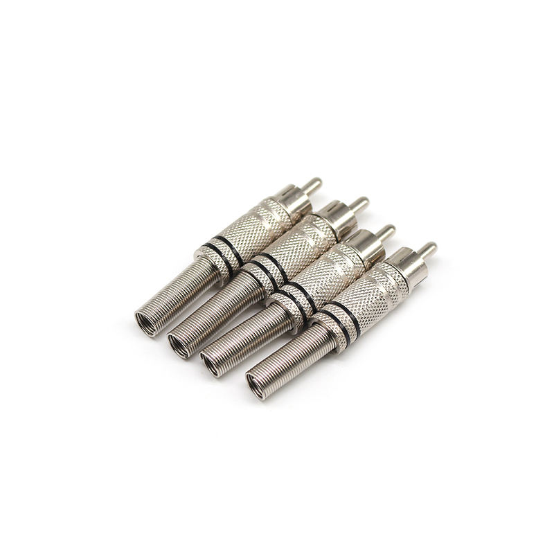 rca connector Plug with Spring Coax Audio Nickel Plated Adapter JT4024