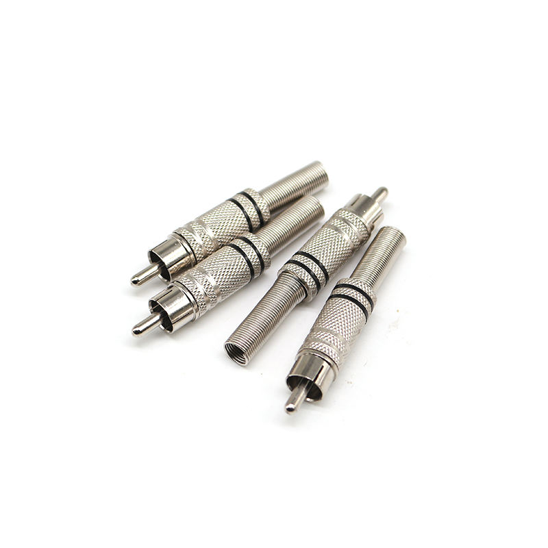 rca connector Plug with Spring Coax Audio Nickel Plated Adapter JT4024
