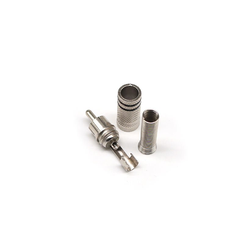 rca connector Plug with Spring Coax Audio Nickel Plated Adapter JT4024