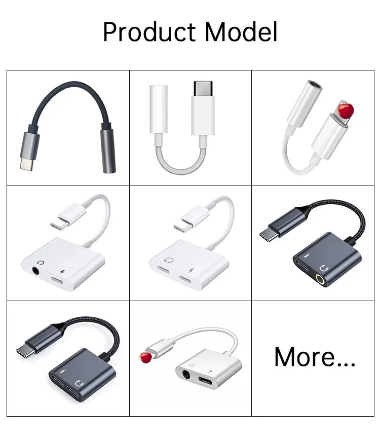 Wholesale Earphone Cables 3.5mm AUX Audio Jack Headphone Adapter Audio to Type C Splitter Adapter for Android Mobile Phone