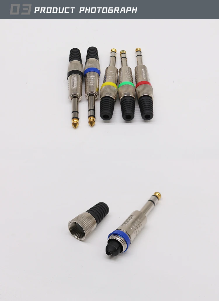 Good Quality 6.35mm Connector Audio Plug Jack 6.5 Amplifier Microphone Plugs 1/4" Male Plug to RCA Female Jack Audio Connectors