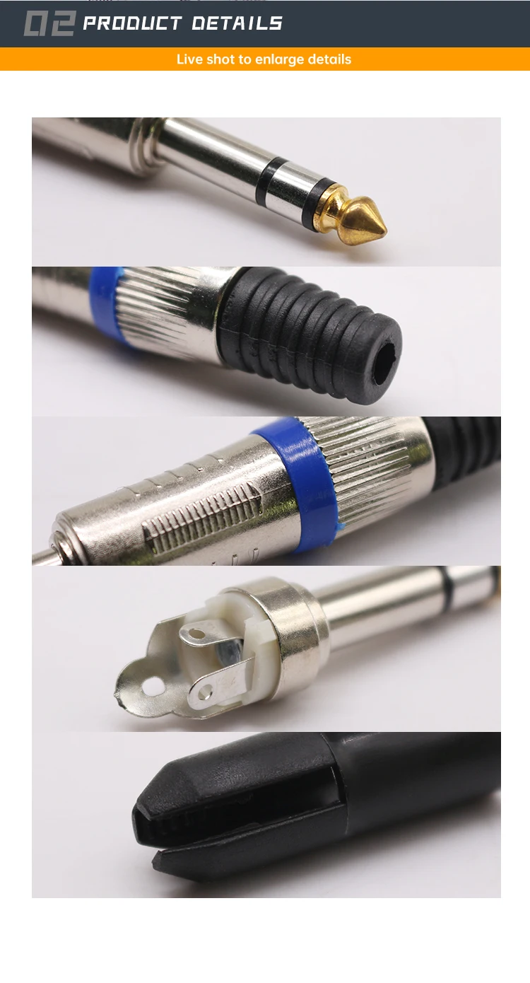 Good Quality 6.35mm Connector Audio Plug Jack 6.5 Amplifier Microphone Plugs 1/4" Male Plug to RCA Female Jack Audio Connectors