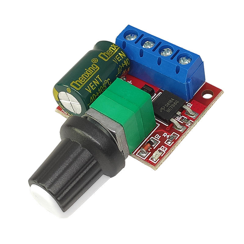 PWM DC Motor Speed Controller 3V 12V 24V 35V 5A Adjustable Voltage Regulator Switch Module with LED Dimmer Function PCBA Board