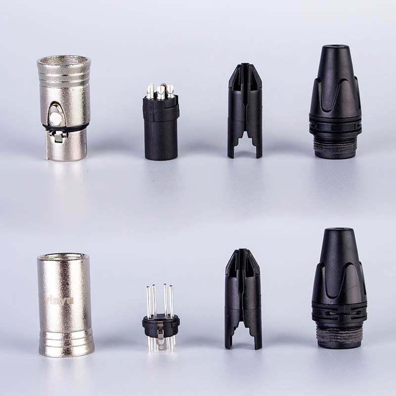 Zinc Alloy Female Plug Cable Connector Microphone 3 Pin Audio Socket XLR  Connector