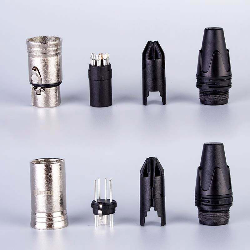 Zinc Alloy Female Plug Cable Connector Microphone 3 Pin Audio Socket XLR  Connector