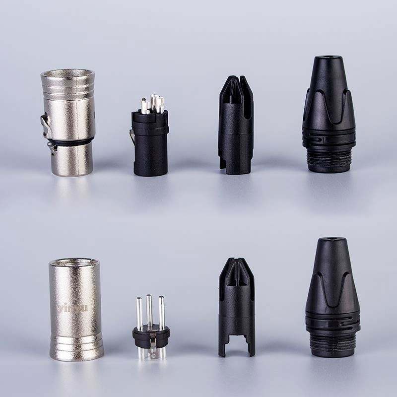 High Quality Solder Type XLR Connectors Mating Male Plugs Female Jack Audio Cable Connectors Microphone 3-5Pin XLR Audio Socket