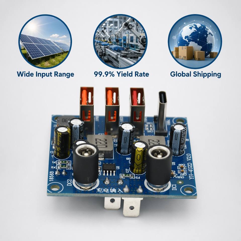 4-Port USB Type-C Fast Charging PCBA Board QC PD 20W Power Bank Charger Module Circuit PCB FR-4 for Outdoor Energy Storage DIY