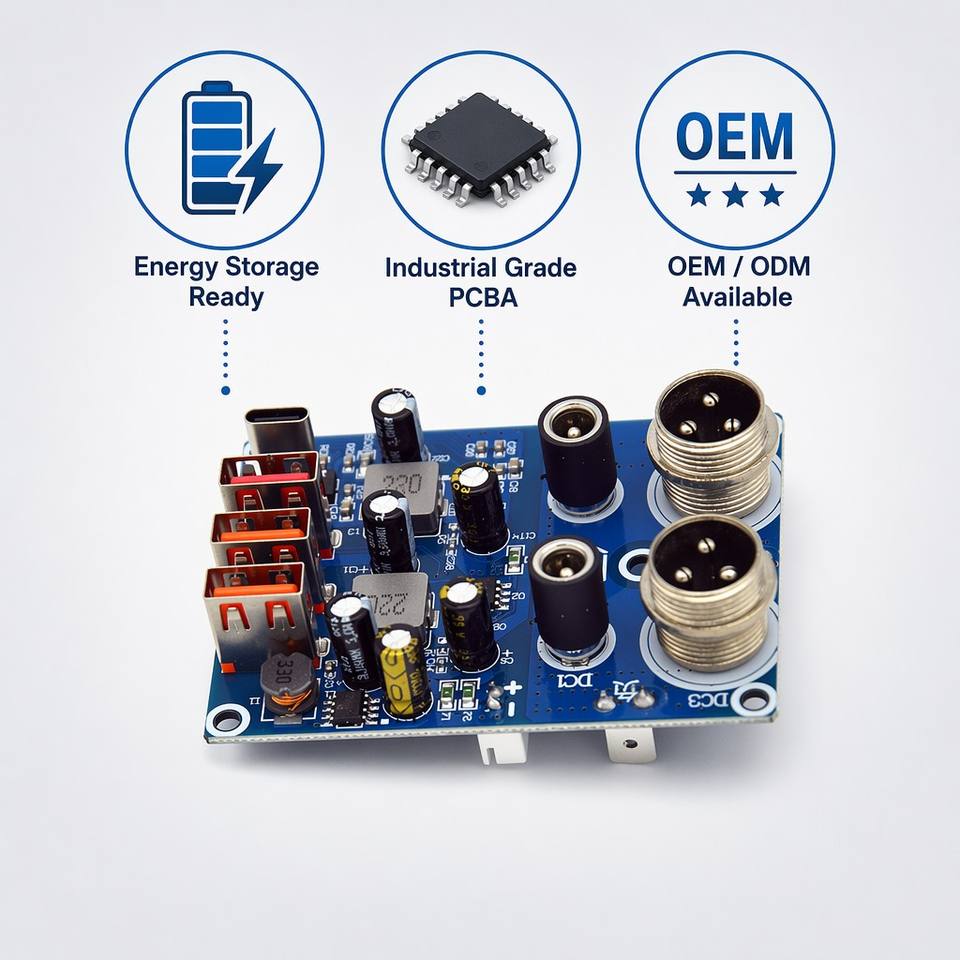 4-Port USB 4-Channel Fast Charging PCBA Board QC PD Power Bank Module Circuit PCB FR-4 for Outdoor Power Station Inverter DIY