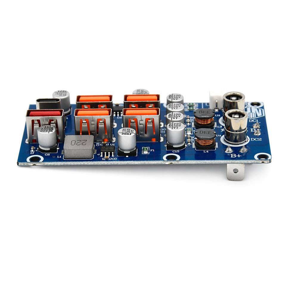 6-Port USB Fast Charging PCBA Board QC3.0 18W PD 20W Power Bank Module Circuit PCB FR-4 DC 9-30V for Outdoor Energy Storage