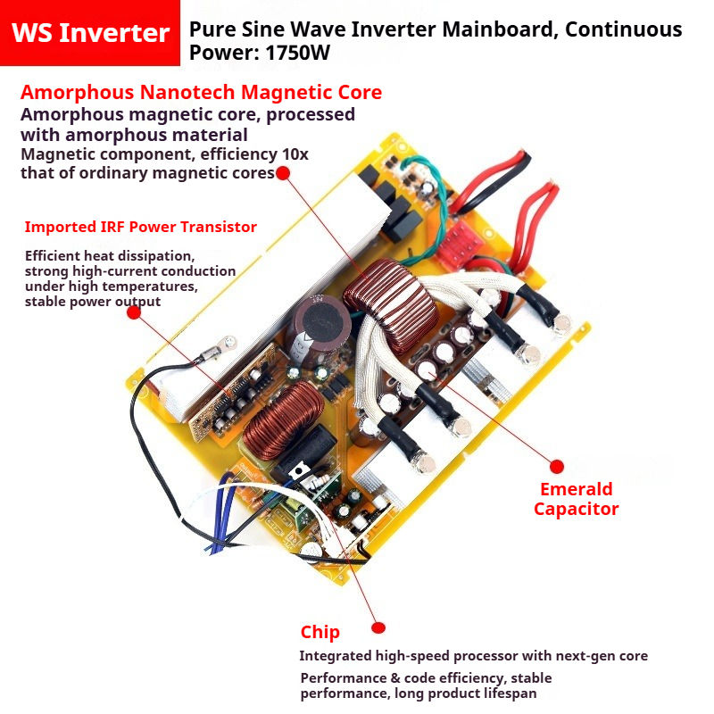 Pure Sine Wave Inverter Mainboard DC to AC PCBA for Portable Power and Energy Storage Systems