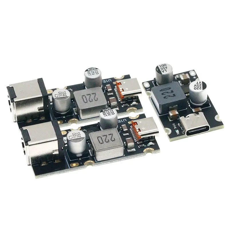 DC 12V-30V Input PD 65W Fast Charge Module Type-C PD 3.1 PPS QC 3.0 SCP Step-down PCBA for Laptop Phone Tablet Car Charging