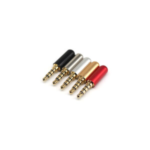 Gold Plated 1/8" 3.5mm Audio Jack Plug 4Pole 3Pole Male Jack DIY Soldering Sockets Assembly Audio Connectors for Headphone Cable